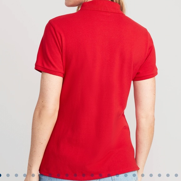 NWT OLD NAVY Uniform Pique Polo Color: Robbie Red SIZE MEDUIM - Picture 3 of 4